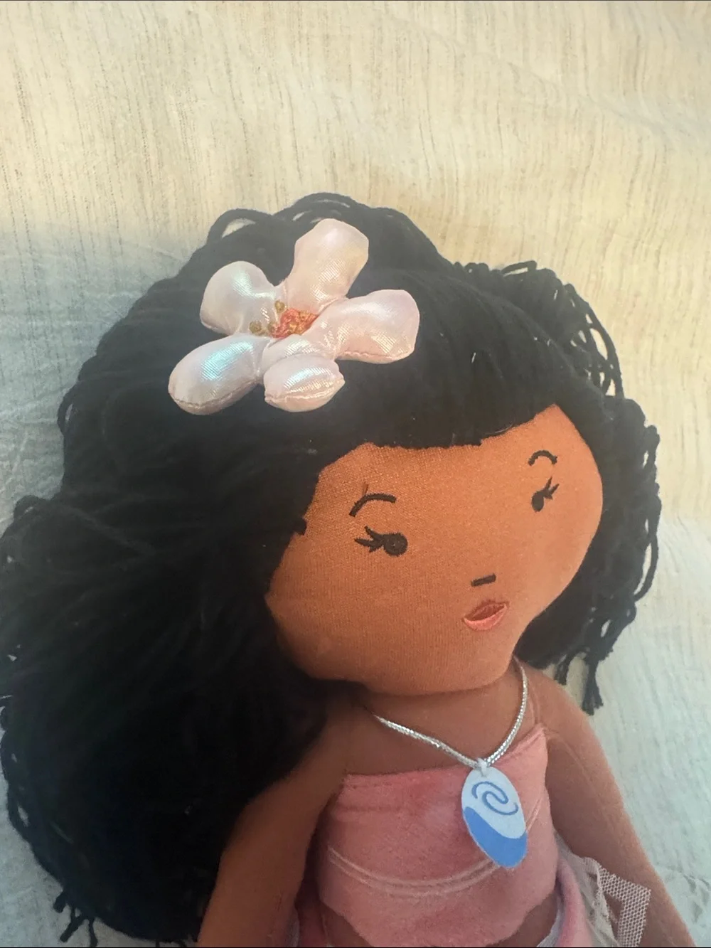 Disney Moana Plush Doll in Black, Brown, Mustard and Pink